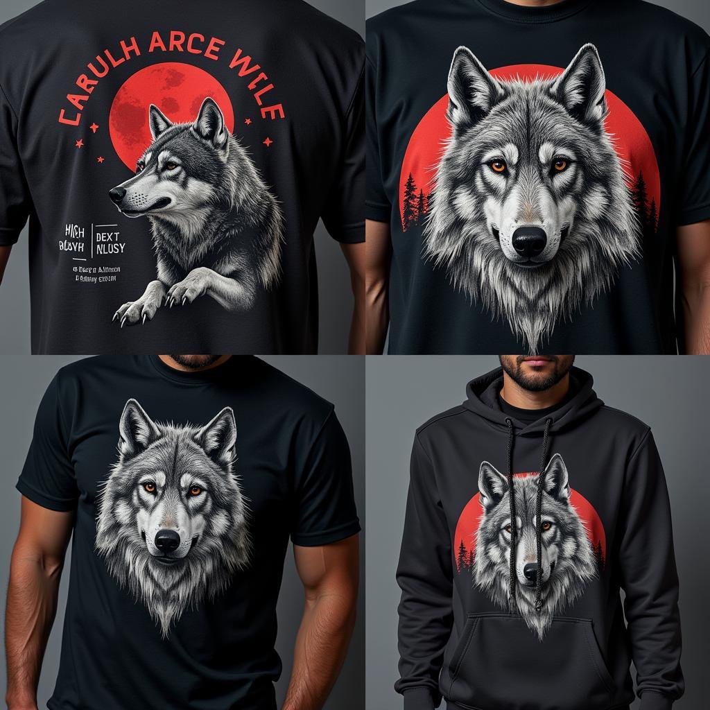 Showcasing premium werewolf-themed apparel with intricate designs and durable materials.