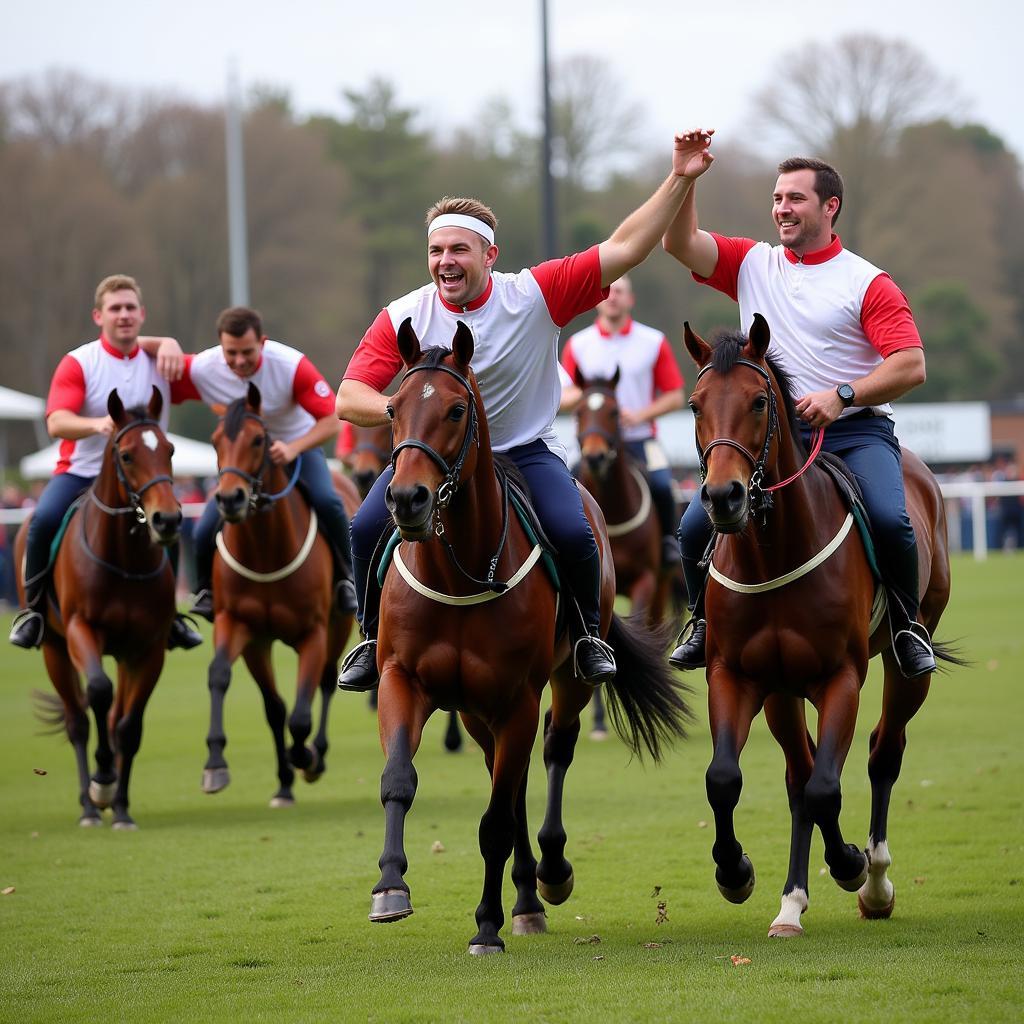 Horse Ball Victory Celebration