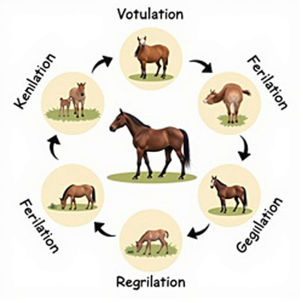 Horse Reproduction Cycle Illustration