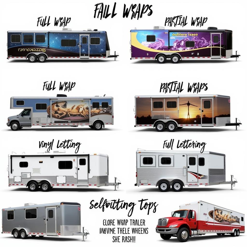 Various Styles of Horse Trailer Graphics