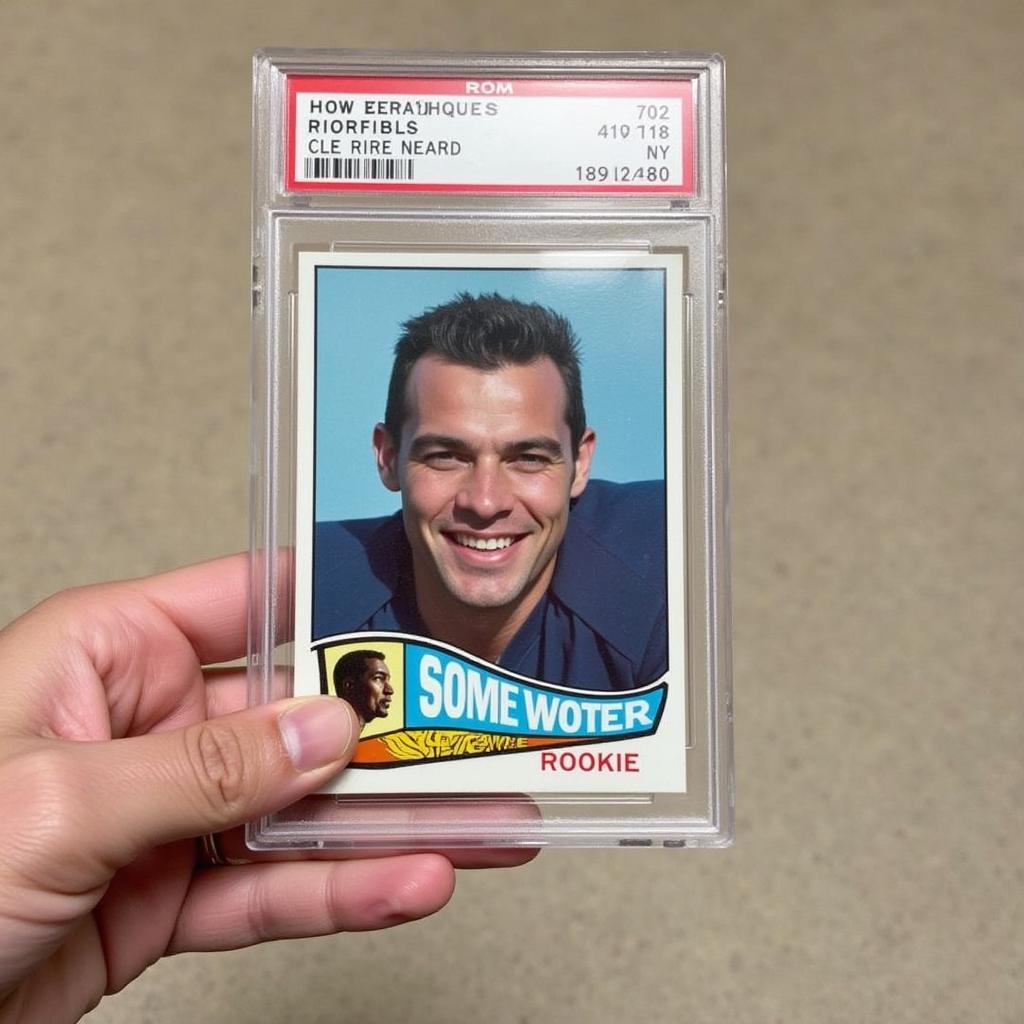 Howie Long rookie card in a protective case