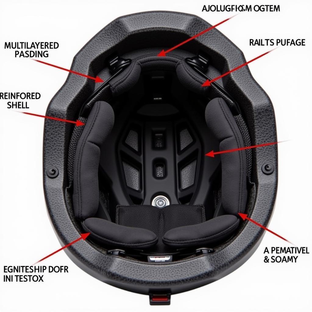 Close-up of Iden Versio Helmet safety features