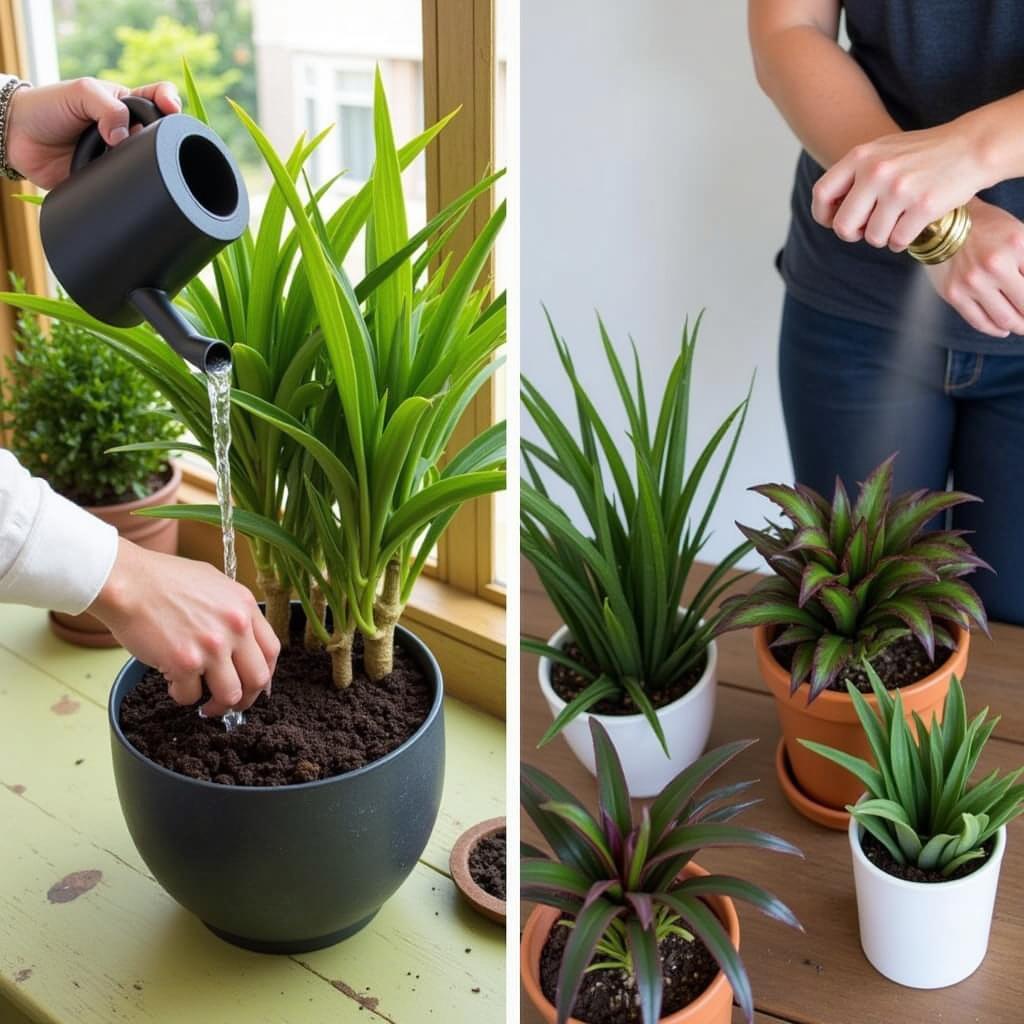 Watering and Misting an Indoor Goth Plant