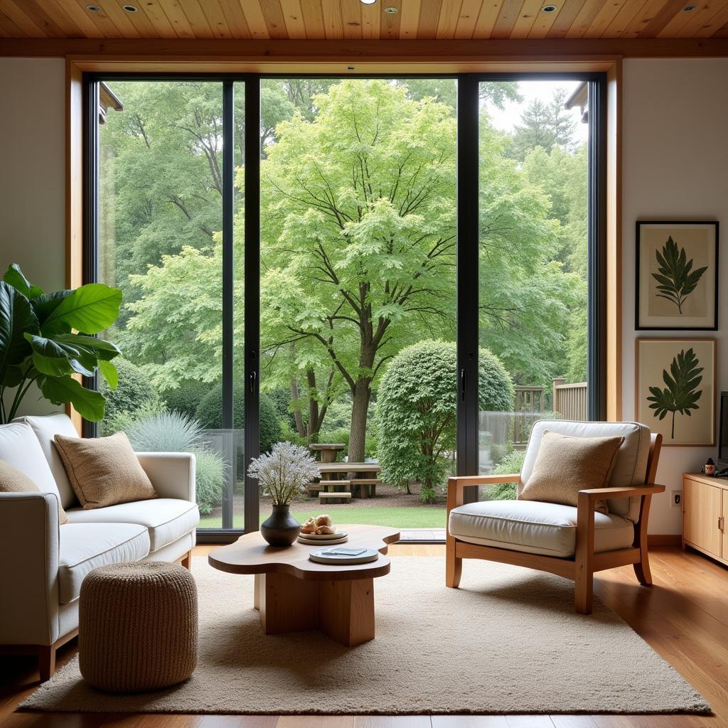 Interior Trees Design in Living Room