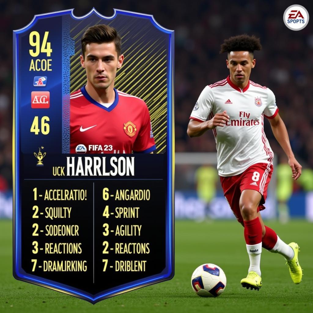 Jack Harrison's Pace and Dribbling Attributes in FIFA 23