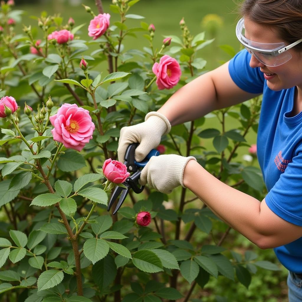 Pruning a Jacob's Ladder Rose