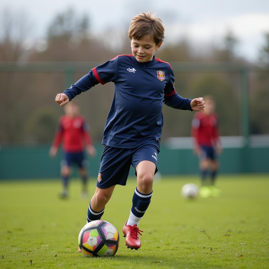 Jamie Patrice training at the youth academy