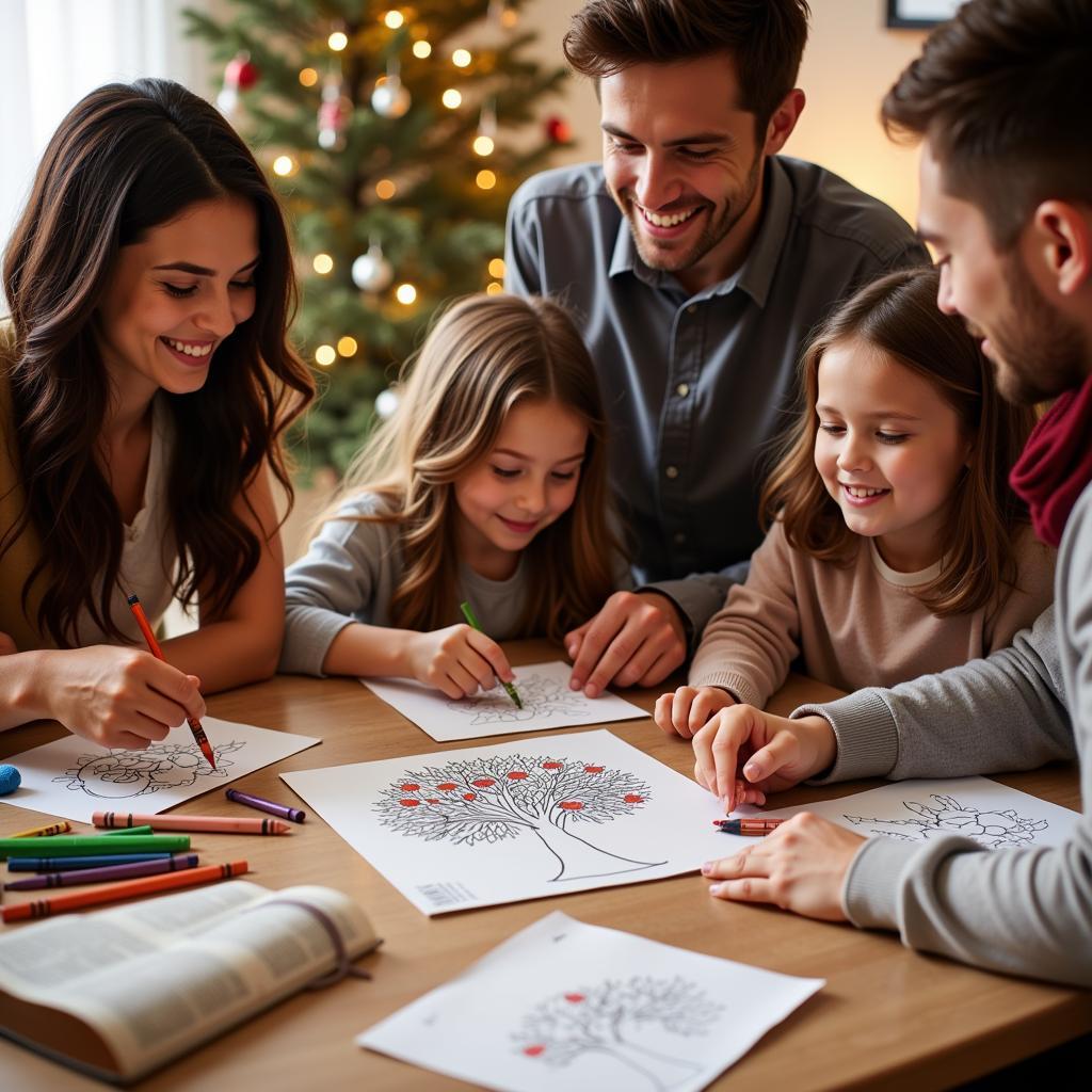 Jesse Tree Coloring Activity for Families