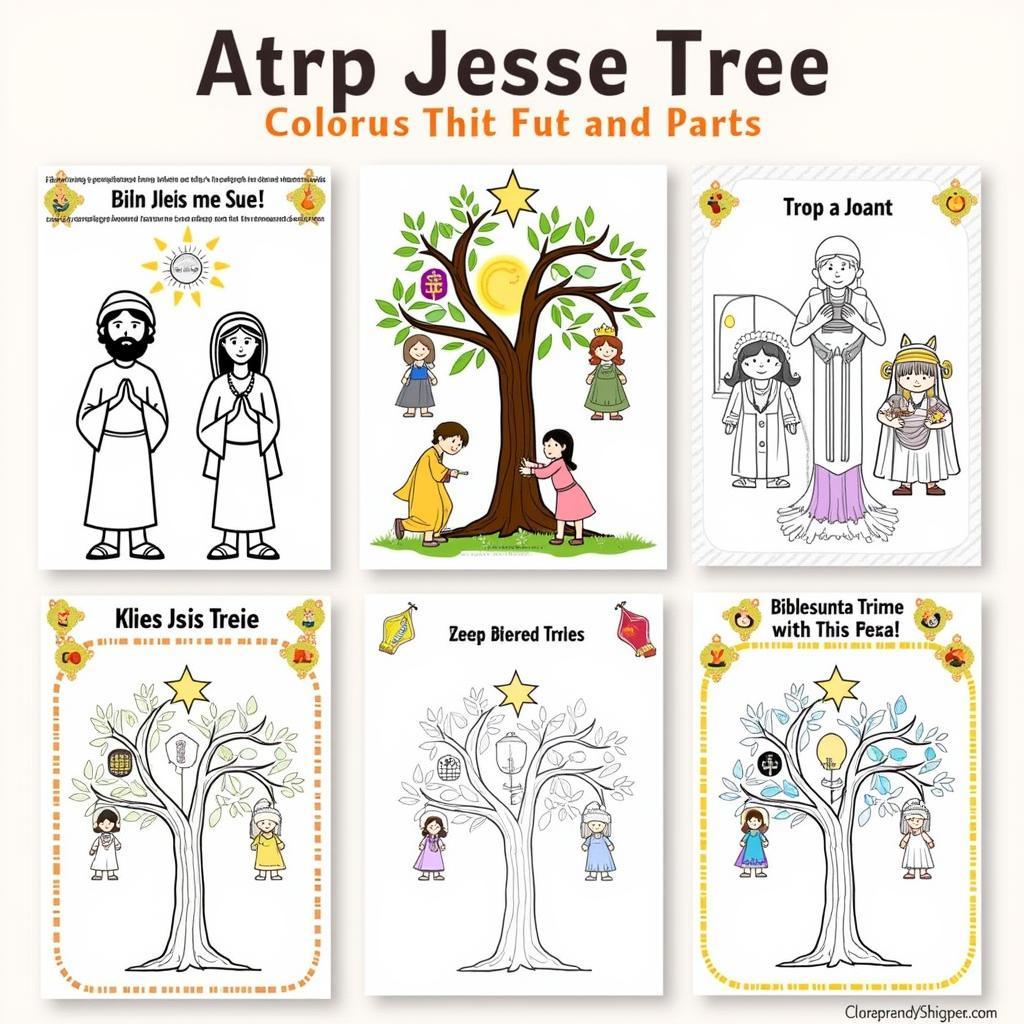 Jesse Tree Coloring Sheets for Kids