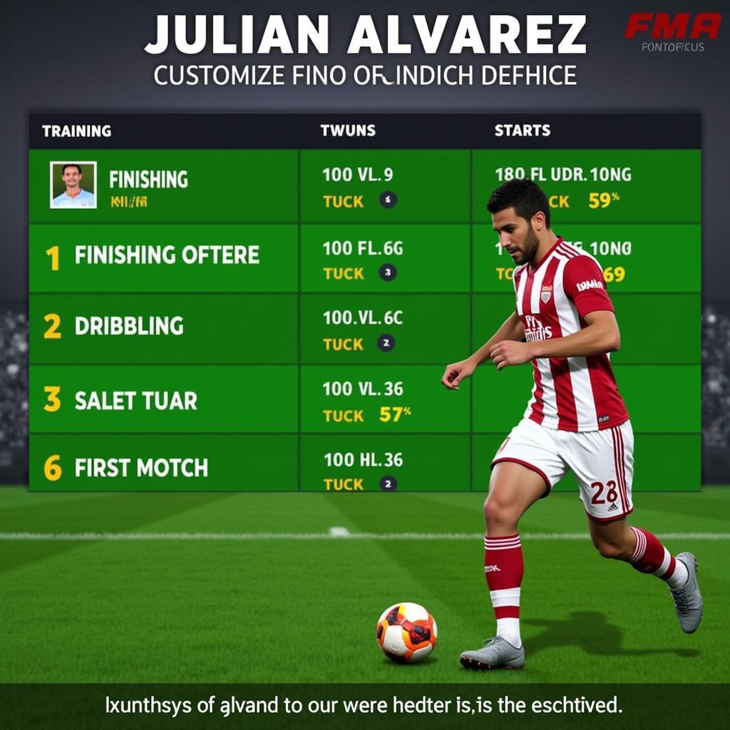 Julian Alvarez's Training Schedule in FM24