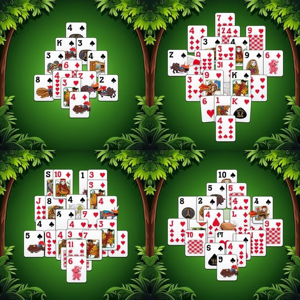 Jungle Solitaire Different Layouts