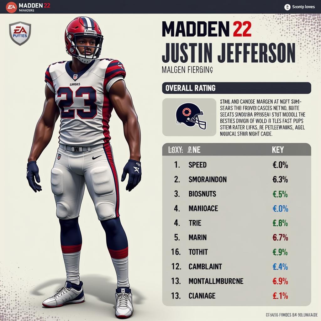 Justin Jefferson's Madden 23 Overall Rating