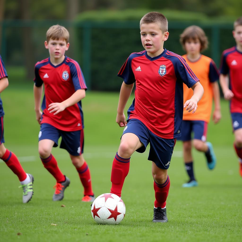 Kieran Sargeant playing for his youth team