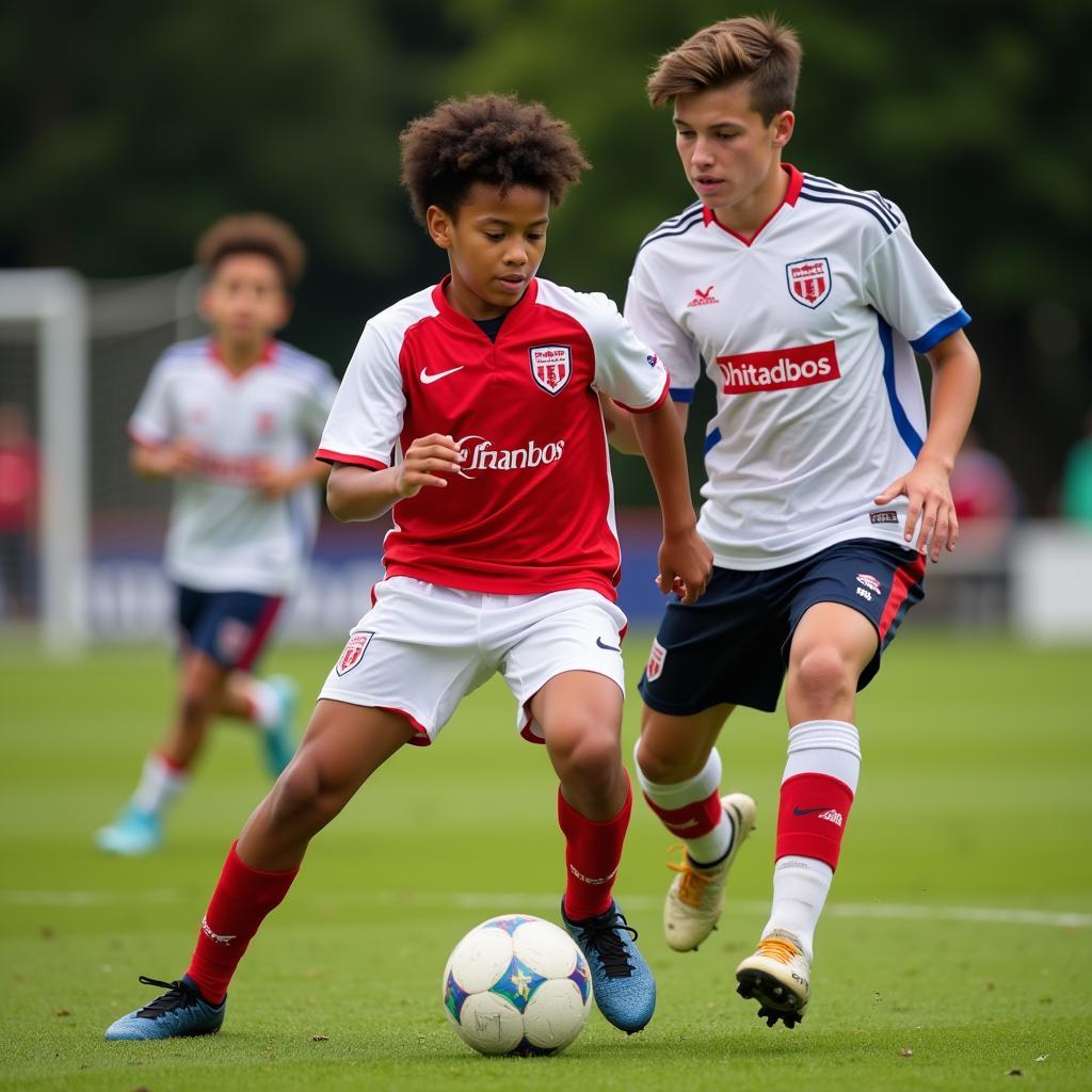 Kyro Newson in Youth League Action