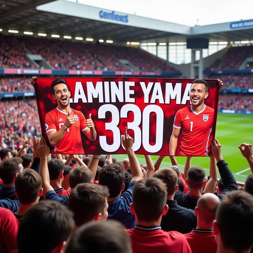 Lamine Yamal banner SMU fosters fan connections through shared passion and online communities.