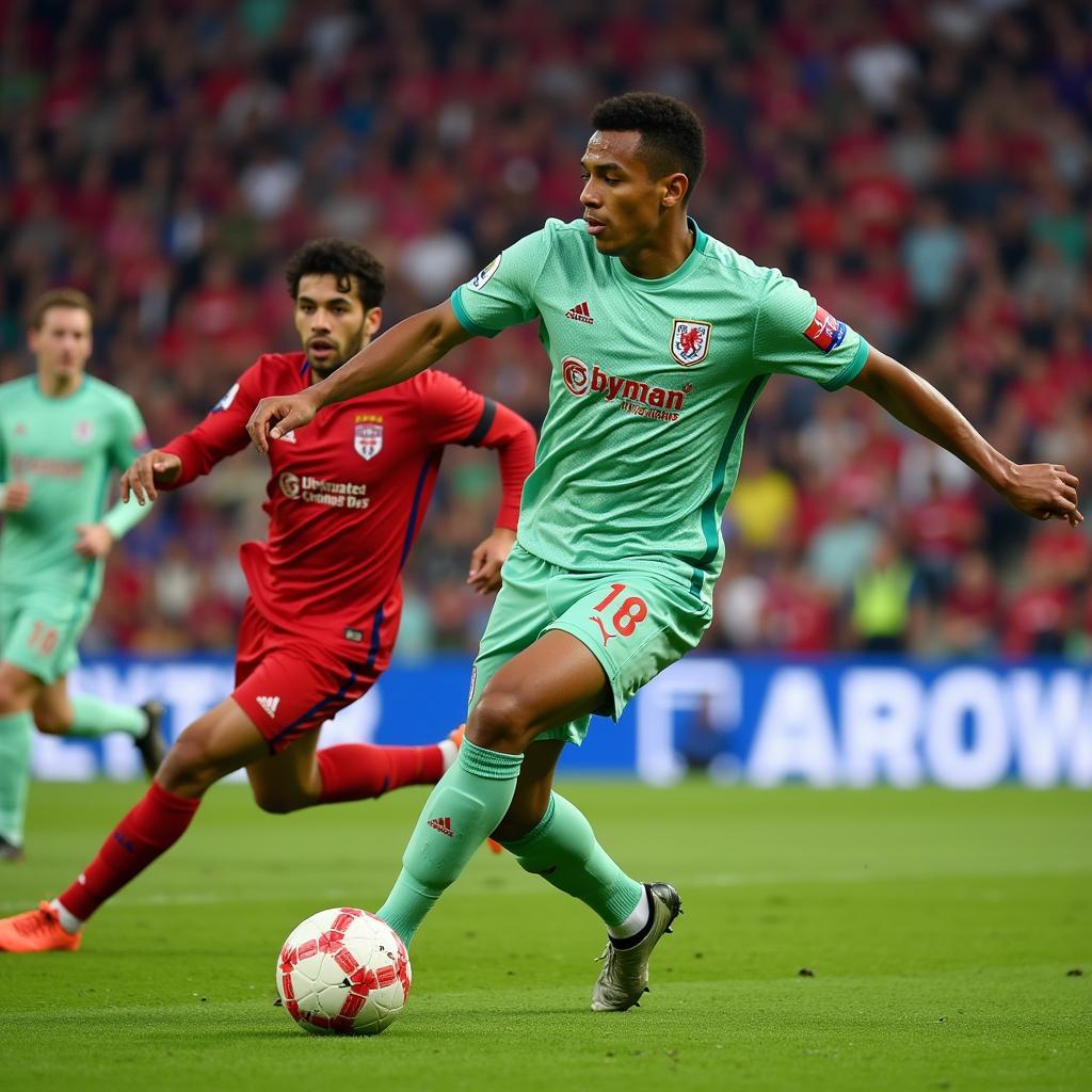 Lamine Yamal, nicknamed hqdragon, showcasing his skills on the football pitch.