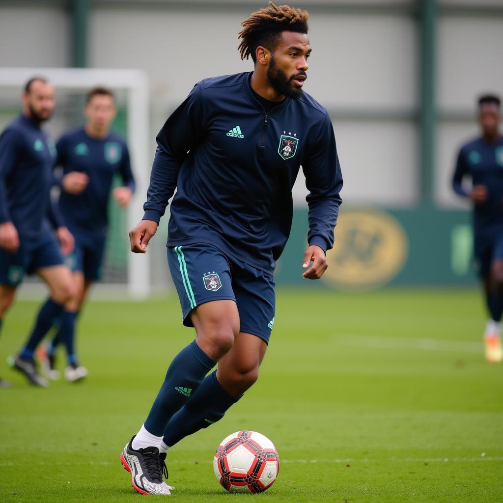 Lamine Yamal Engaging in Training Drills