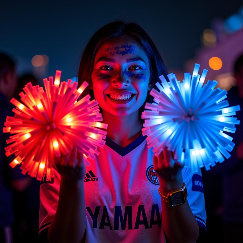 Yamal Fan with LED Pom Poms