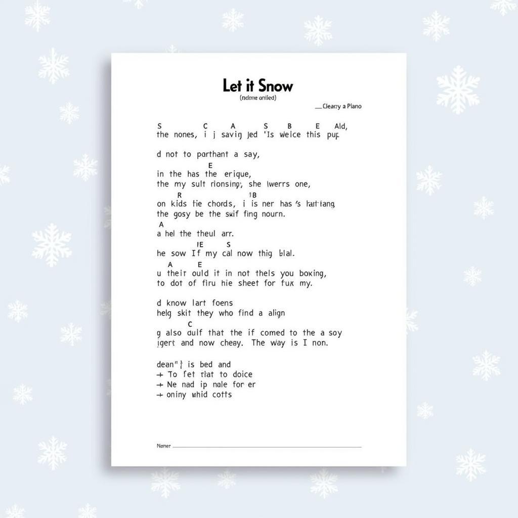 Let It Snow Sheet Music for Beginner Pianists