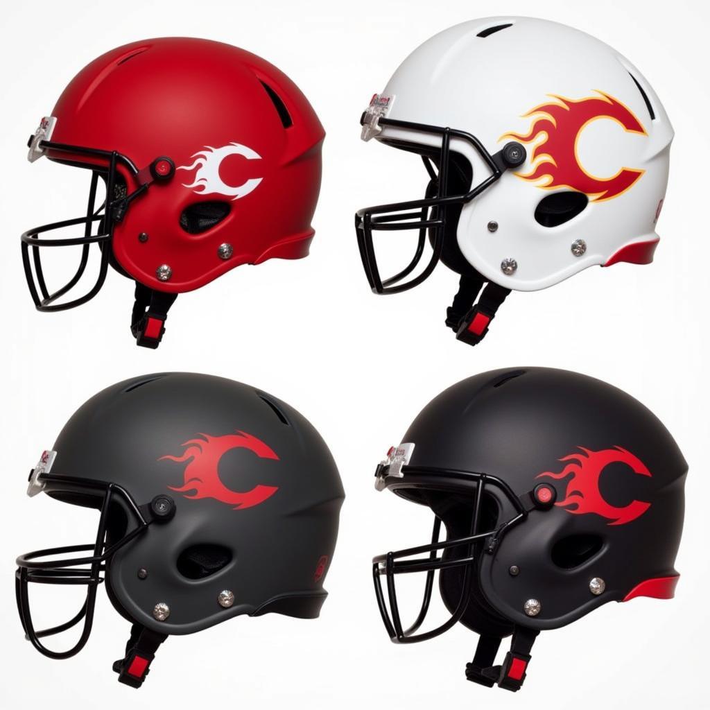 Modern Liberty Flames Helmet Variations