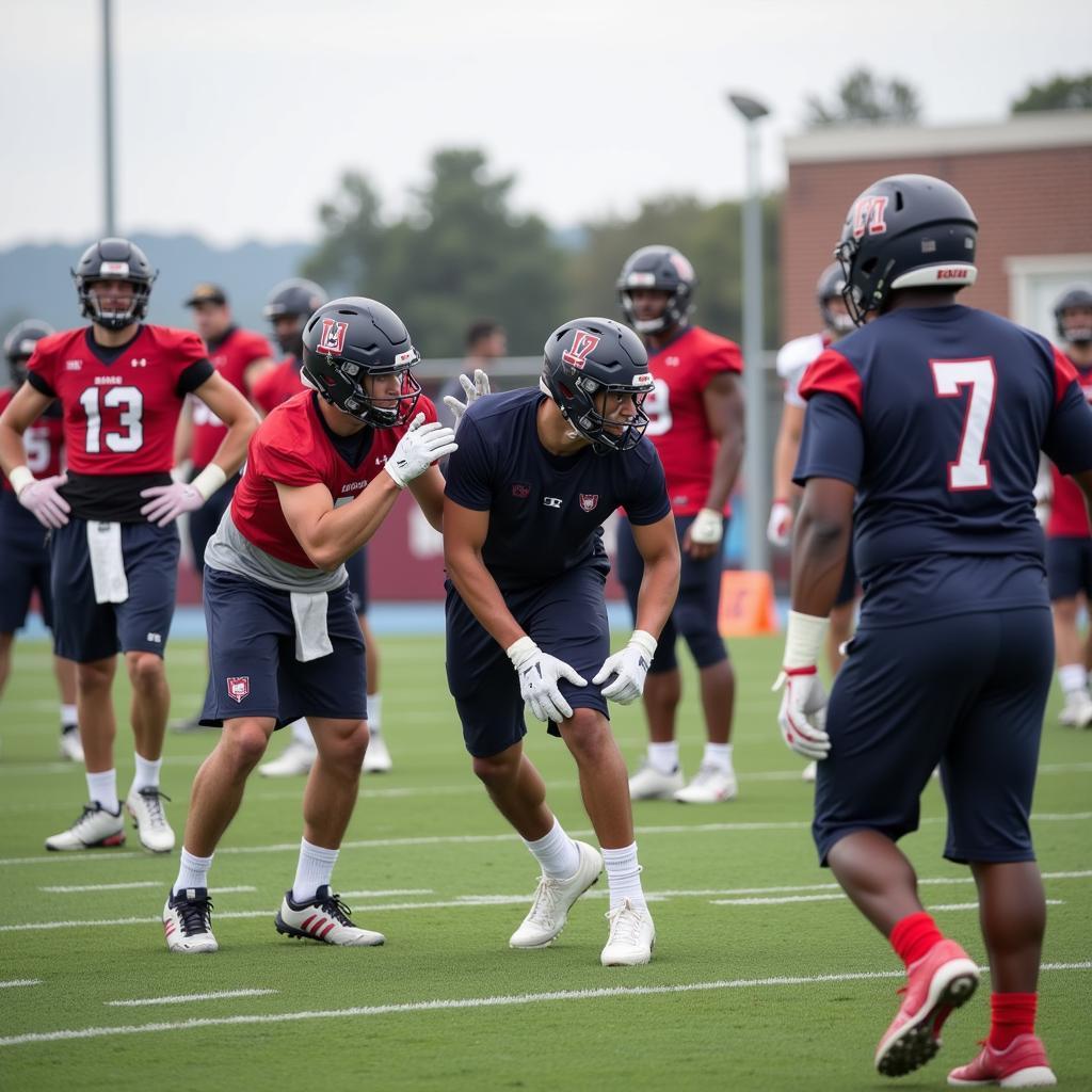 Liberty University Football Practice Session