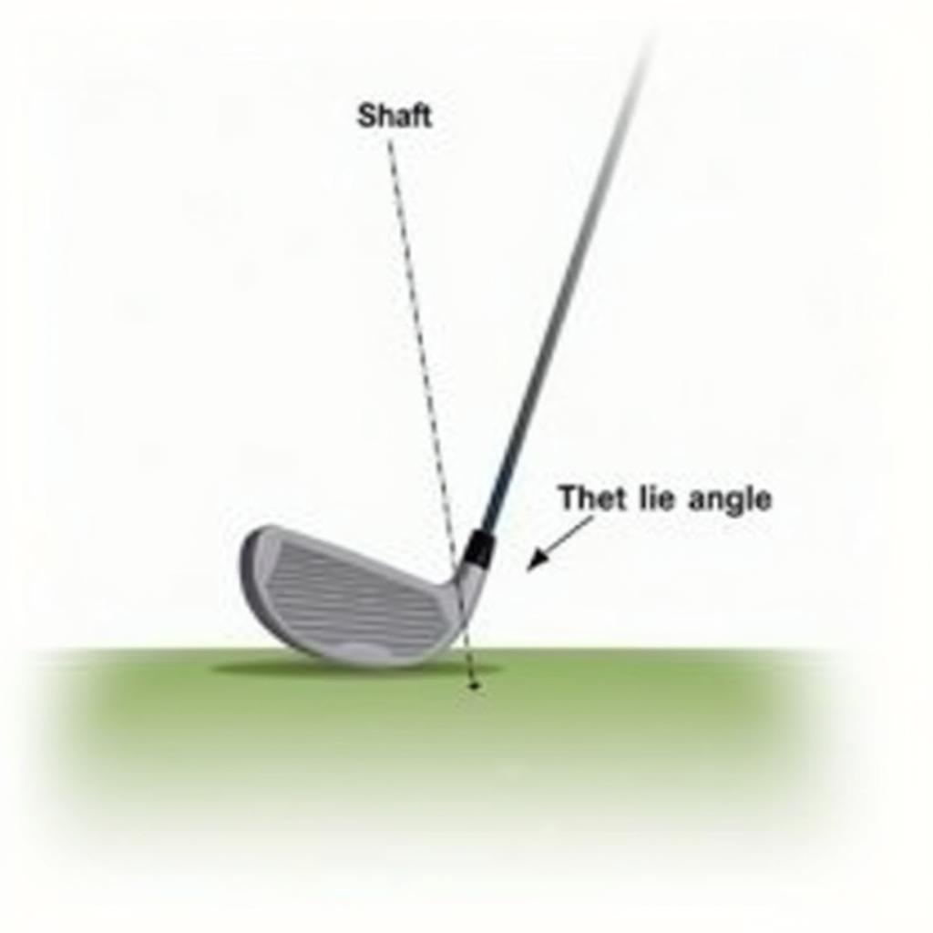 Illustration of Lie Angle on a Golf Club