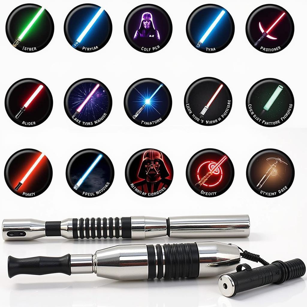 Various Lightsaber Button Designs