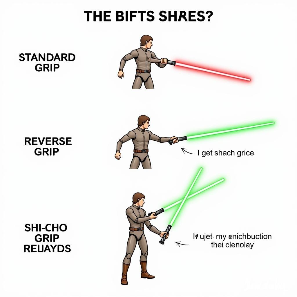 Various Lightsaber Grips for Different Fighting Styles