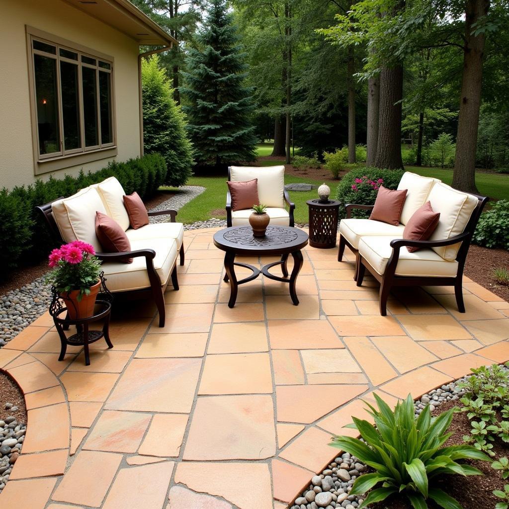 Limestone Patio Traditional Style