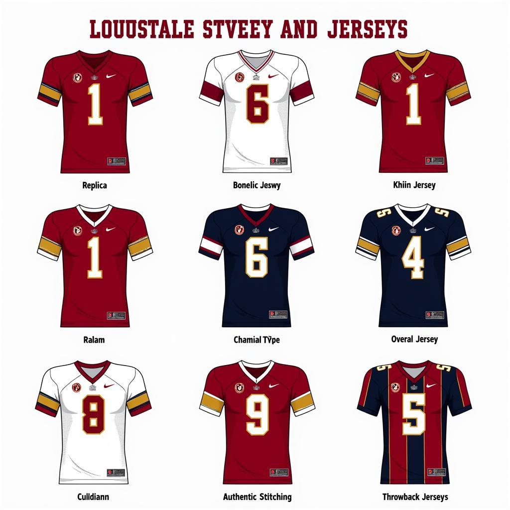 Different Styles of Louisiana Lafayette Football Jerseys