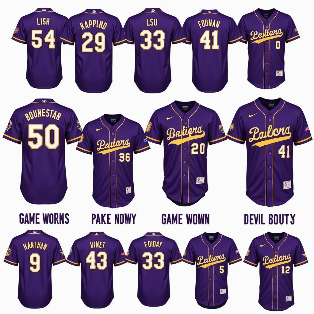 LSU Baseball Purple Jersey Collection 