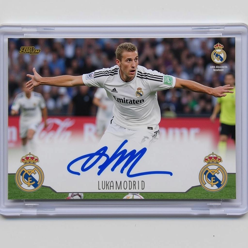 Luka Modric Autographed Card from Panini Prizm