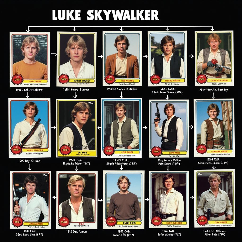 Luke Skywalker Card Evolution Through the Years