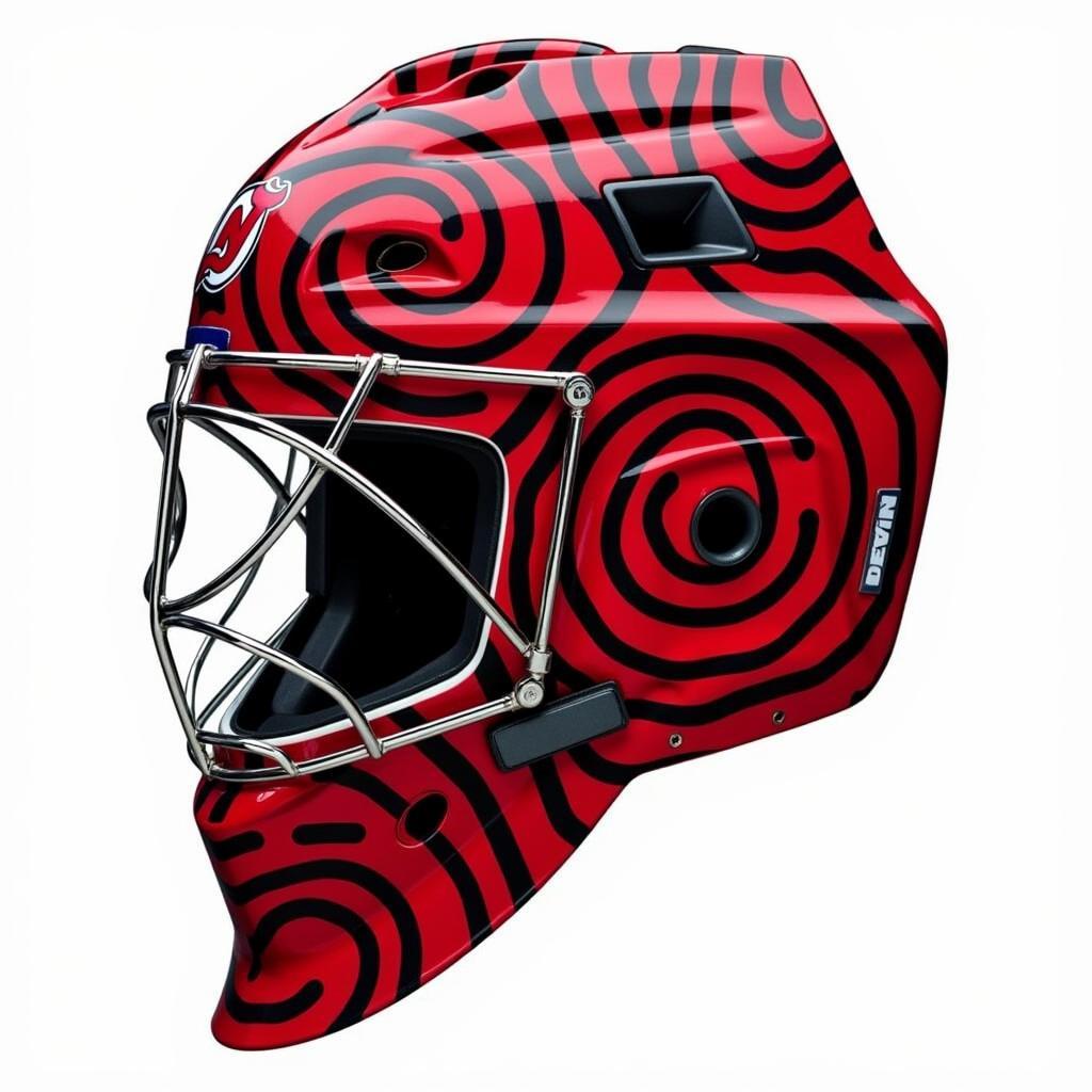 Martin Brodeur's Spiral Helmet Design