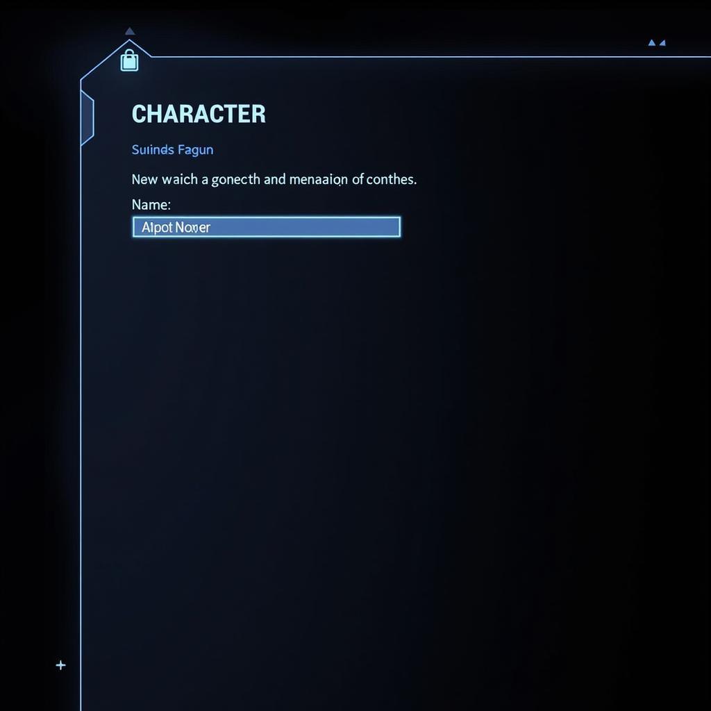 Mass Effect Character Creation Screen