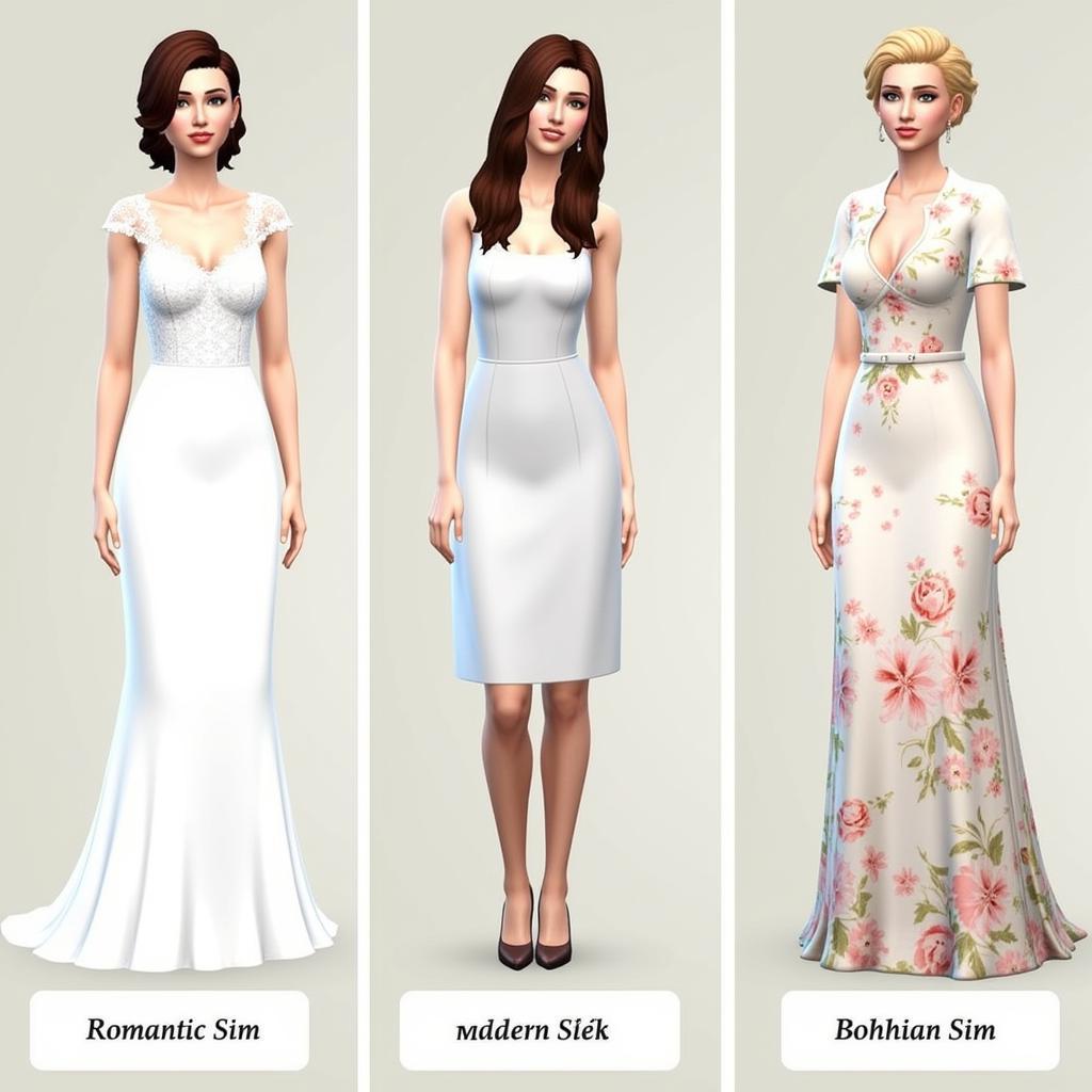 Matching Sims 3 Wedding Gown to Personality