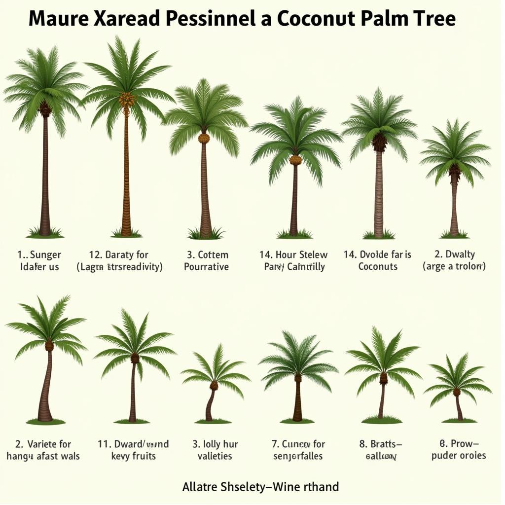 Types of Mature Coconut Trees for Sale