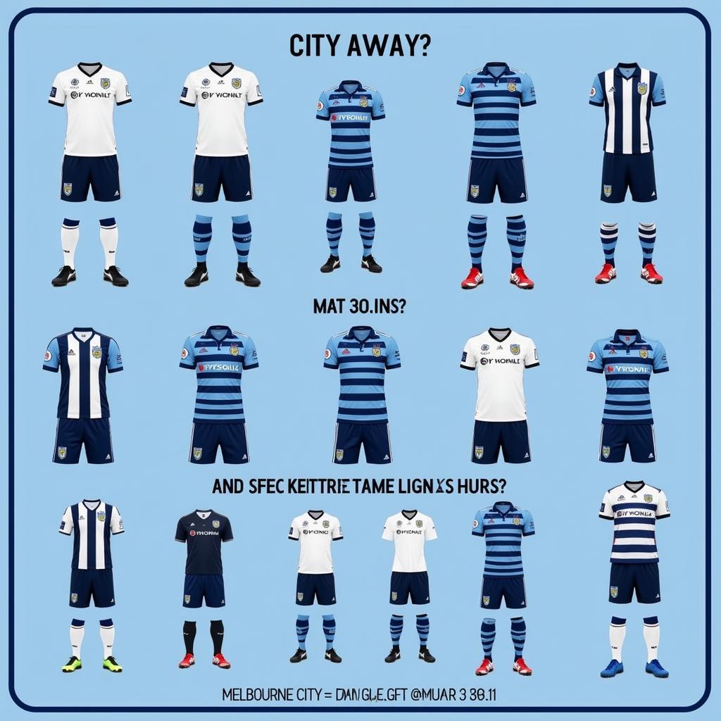 Melbourne City Away Jersey Variations