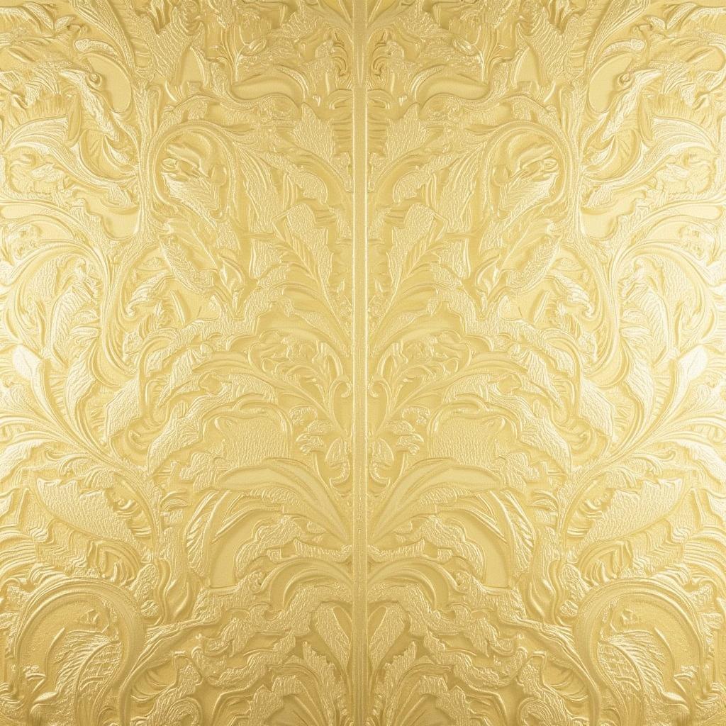 Metallic Gold Hollywood Regency Wallpaper