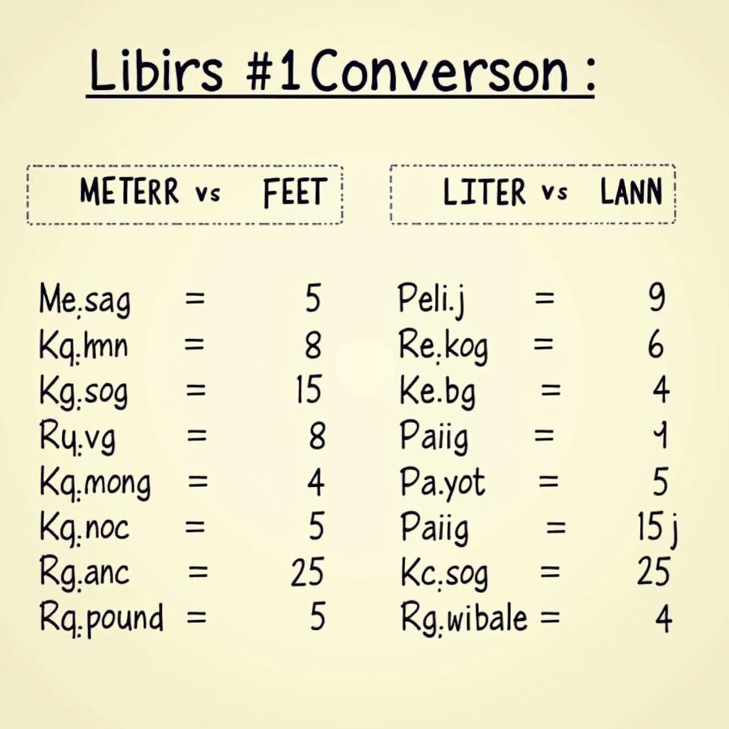 Metric to Imperial Conversion Chart for Common Units