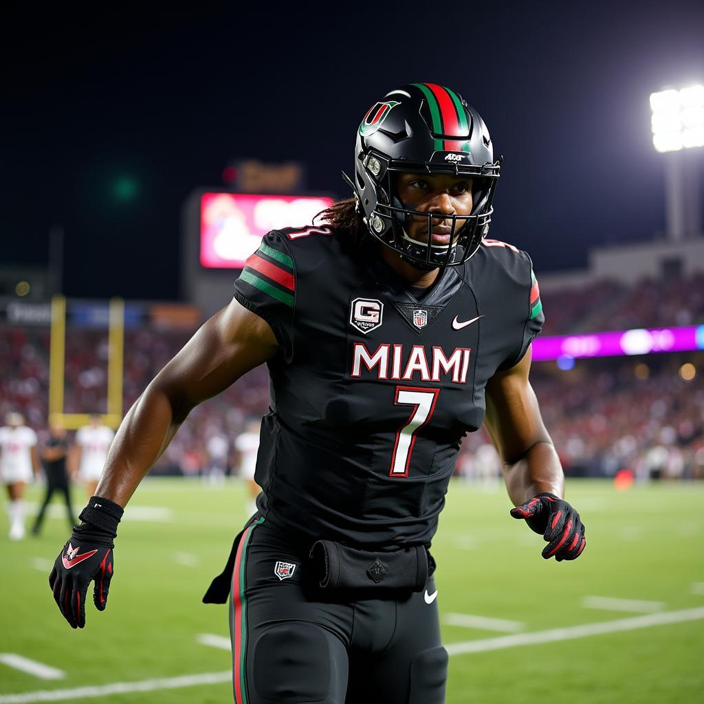 Miami Nights Hurricane Jersey On-Field Action