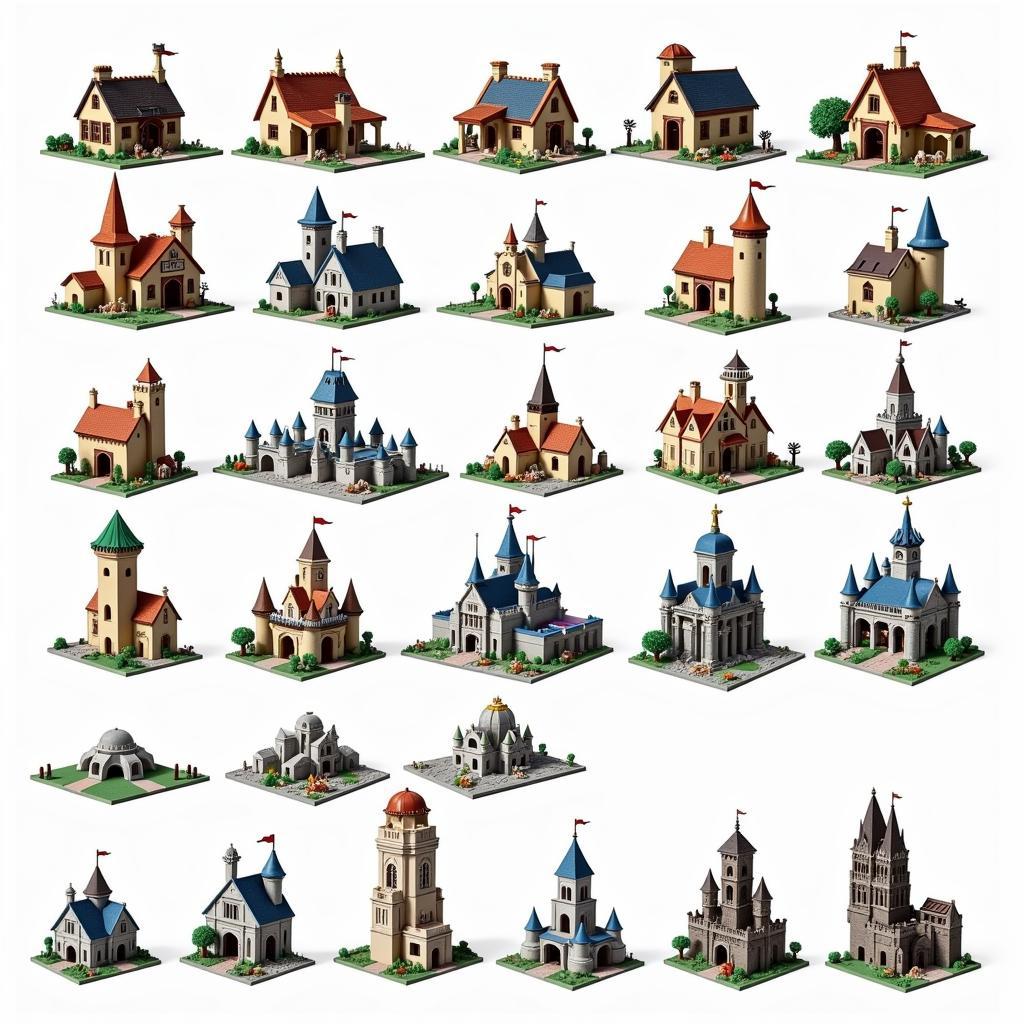 Variety of mini building sets showcase diverse themes and complexity levels