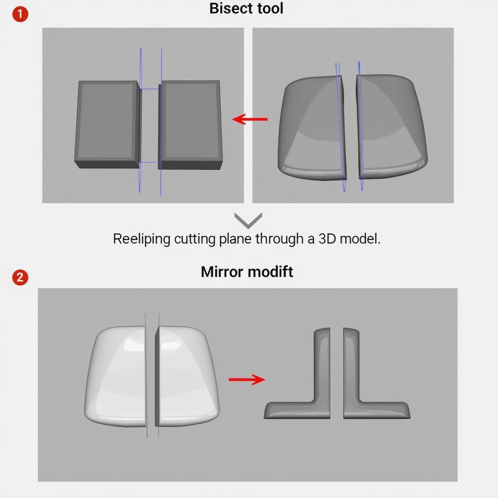 Mirror Modifier with Bisect Tool