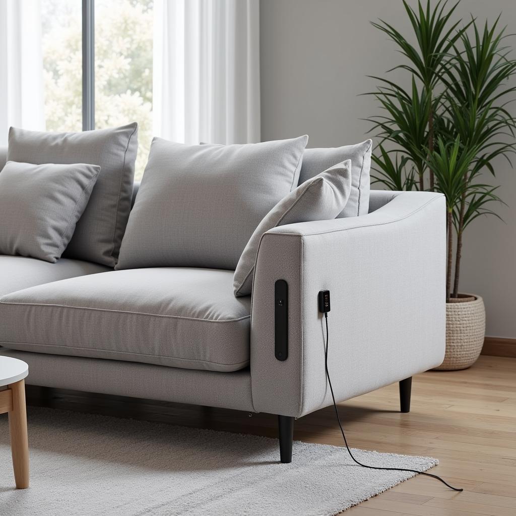 Modern Sofa Mod with Charging Ports