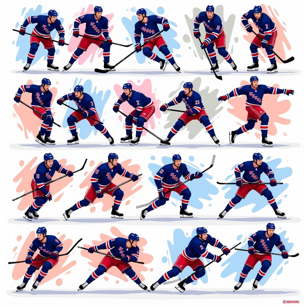 Modern New York Rangers Digital Illustrations