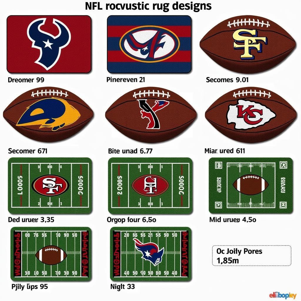 NFL Football Rug Design Options