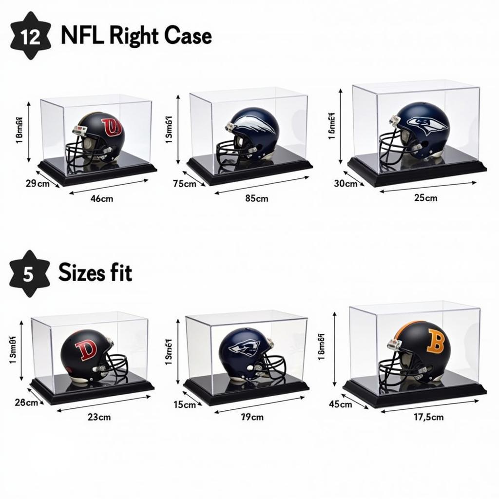 NFL Helmet Display Case Size Options