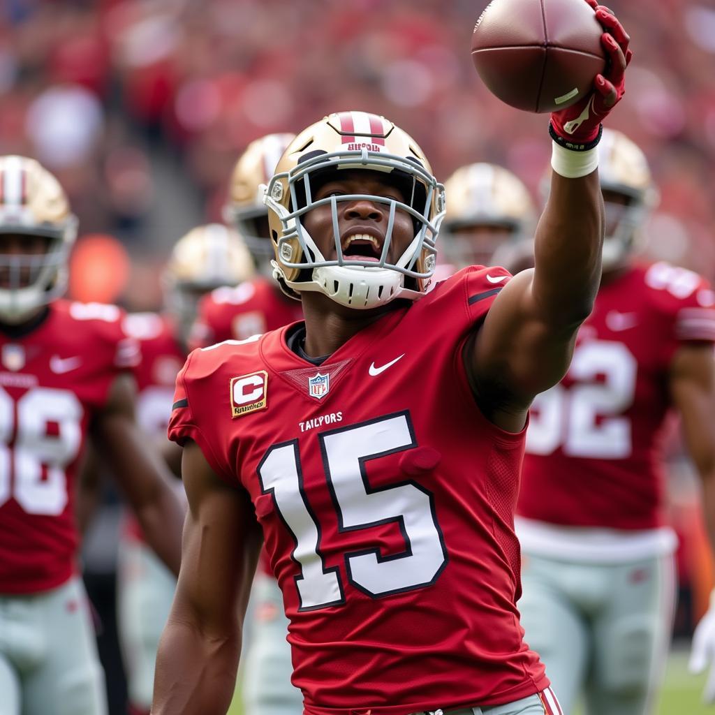 Nick Chubb Touchdown Celebration PNG