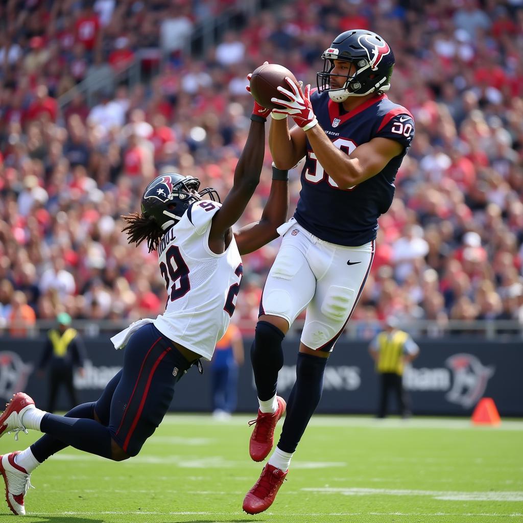 Nico Collins Making a Catch for the Houston Texans