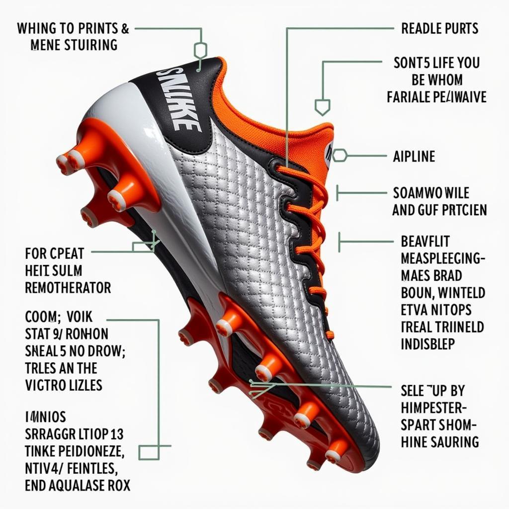 Close-up view of the Nike Mad cleat, showcasing its intricate design and technological features.